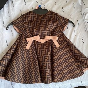 Fendi print baby dress